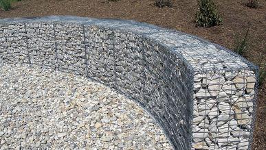closeup shot of a Curved Wall with stones