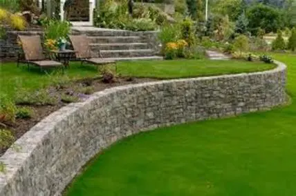 view of the Curved Wall in a garden