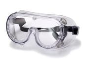 A pair of safety goggles on top of a white table.