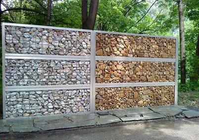 Gabion Fences with different stones