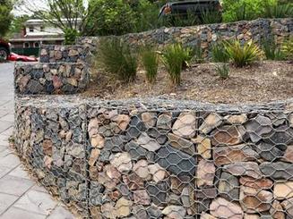 a Gabion fence for the Landscaping