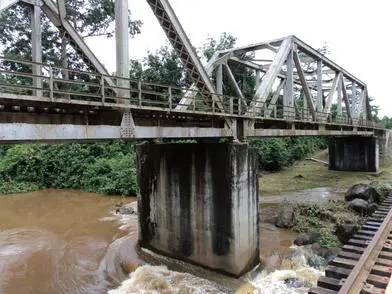 closeup shot of the Liberia RR Project bridge