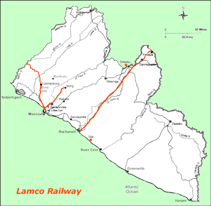 Liberia RR Project map large size