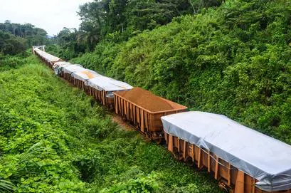 aerial view of the Liberia RR Project containers